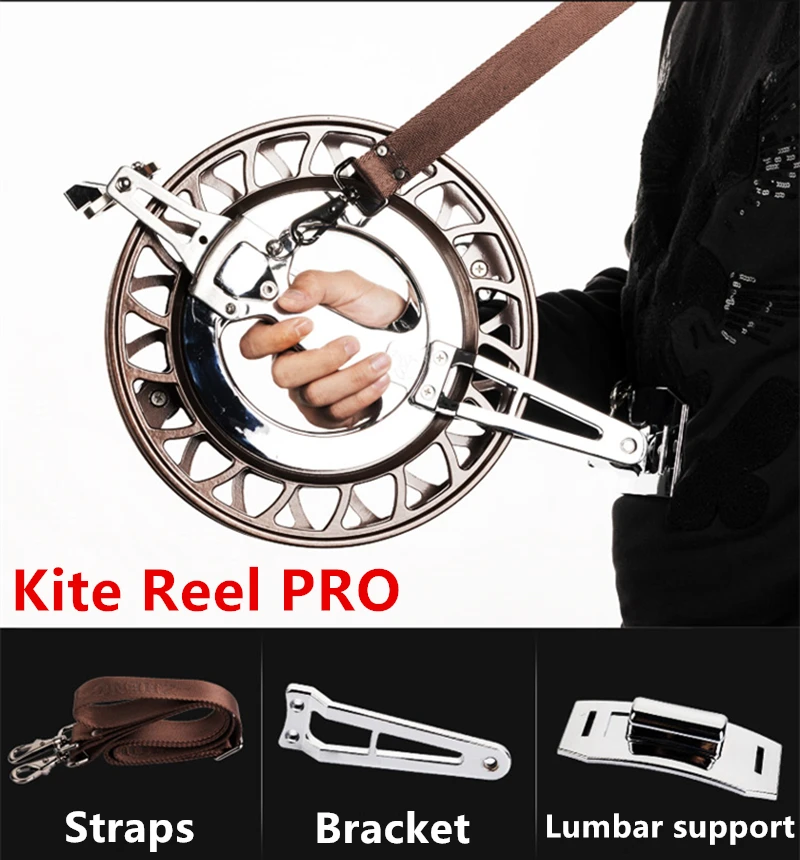 Profissional LED Kite Reel para Adultos, Roda, Jogo ao ar livre, Parachute, Linha Winder, Flying Wing, Frete Grátis, 28cm