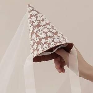 Bestickter Blumenschleier für Geburtstagsfeierdekoration, Daisy -Kopfschmuck, Prinzessin, 1 Set, 1 Stück 10 Hauptverkaufshut im Freien - №8
