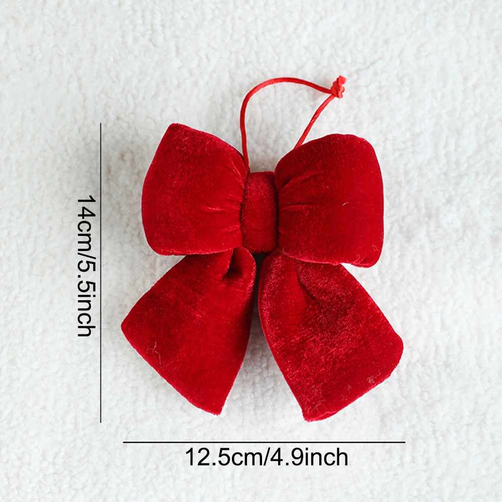 Weihnachten rote Samtschleifen Weihnachtsbaum Ornamente für Weihnachten Home Dekorationen Kranz Treppen Geländer Dekore Neujahr Geschenkzubehör – Detail 13