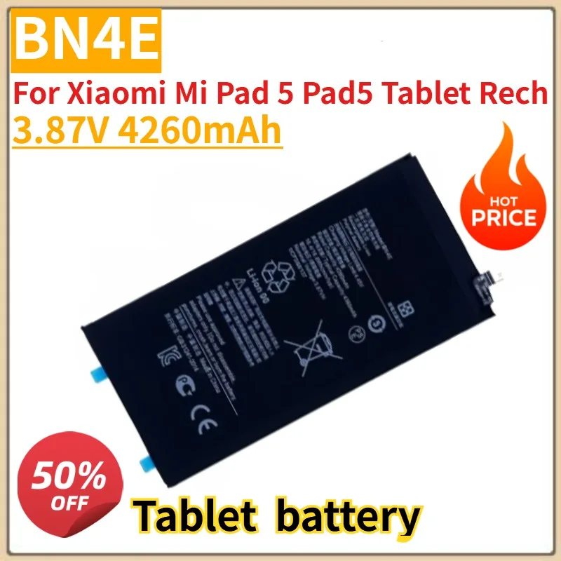 

New BN4E Xiao Mi Replacement Battery 3.87V 4260mAh For Xiaomi Mi Pad 5 Pad5 Tablet Rech
