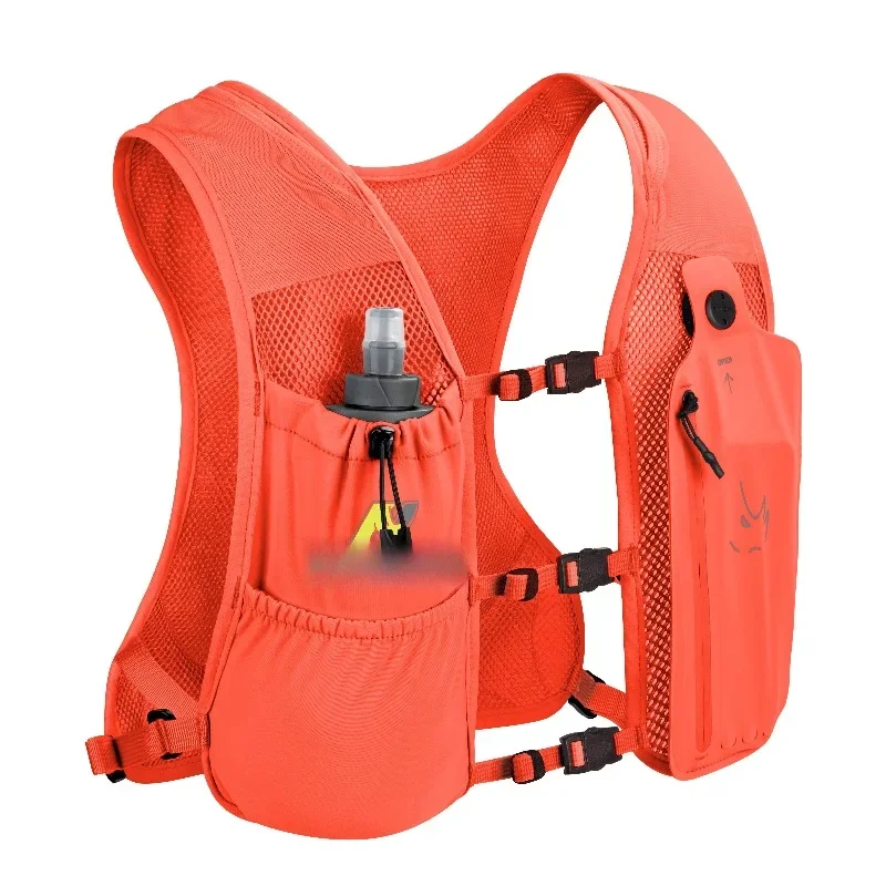 Lightweight Adjustable Multi-Pocket Hydrating Backpack with Magnetic Phone Case Running Vest