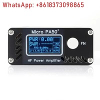New Micro PA50+ (PA50 Plus) 50W 3.5MHz-28.5MHz 1.3inch OLED Screen Intelligent Shortwave HF Power Amplifier SWR Meter LPF Filter