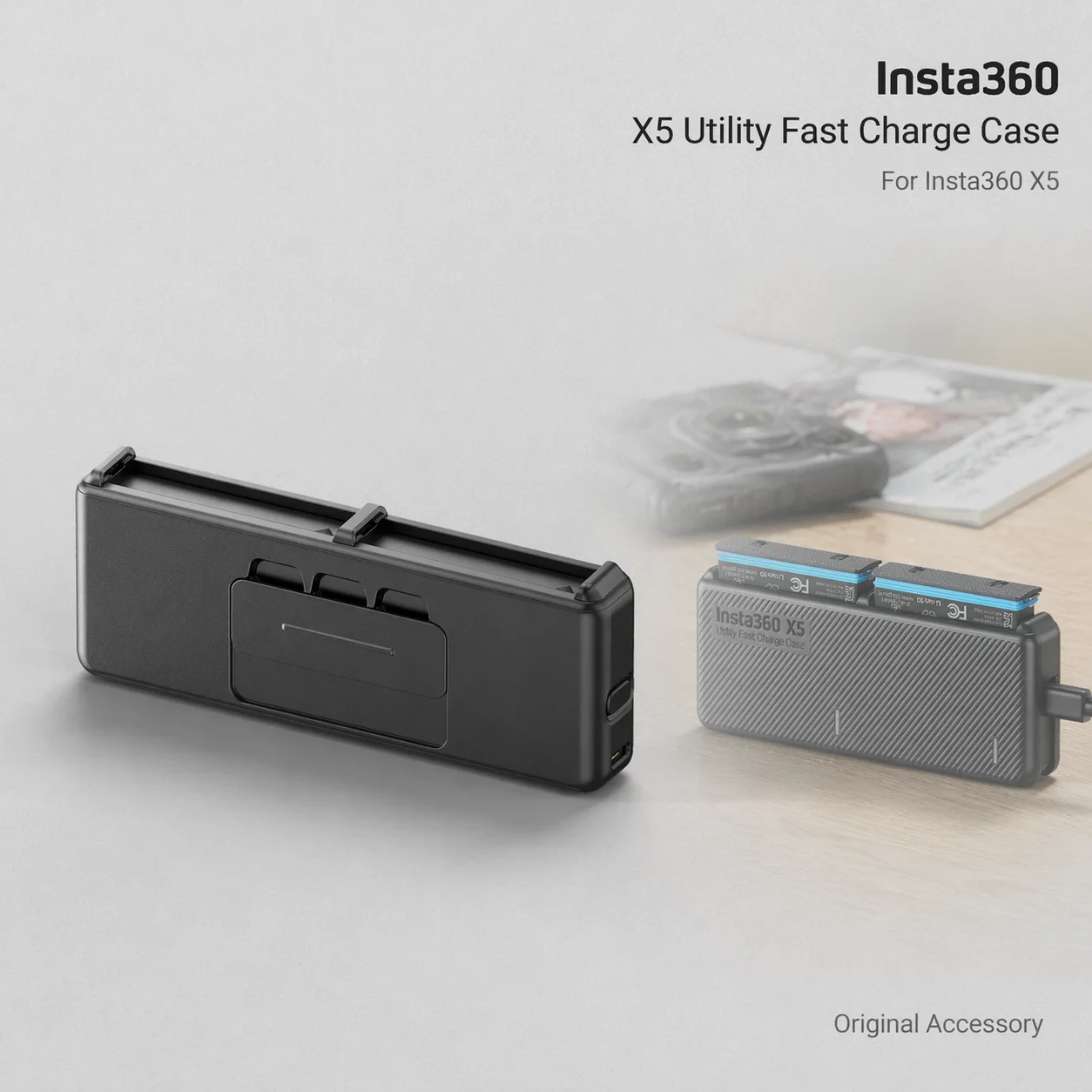 

Insta360 X5 Utility Fast Charge Case PD Fast Charging Power Bank Charger for Camera and 2 Batteries