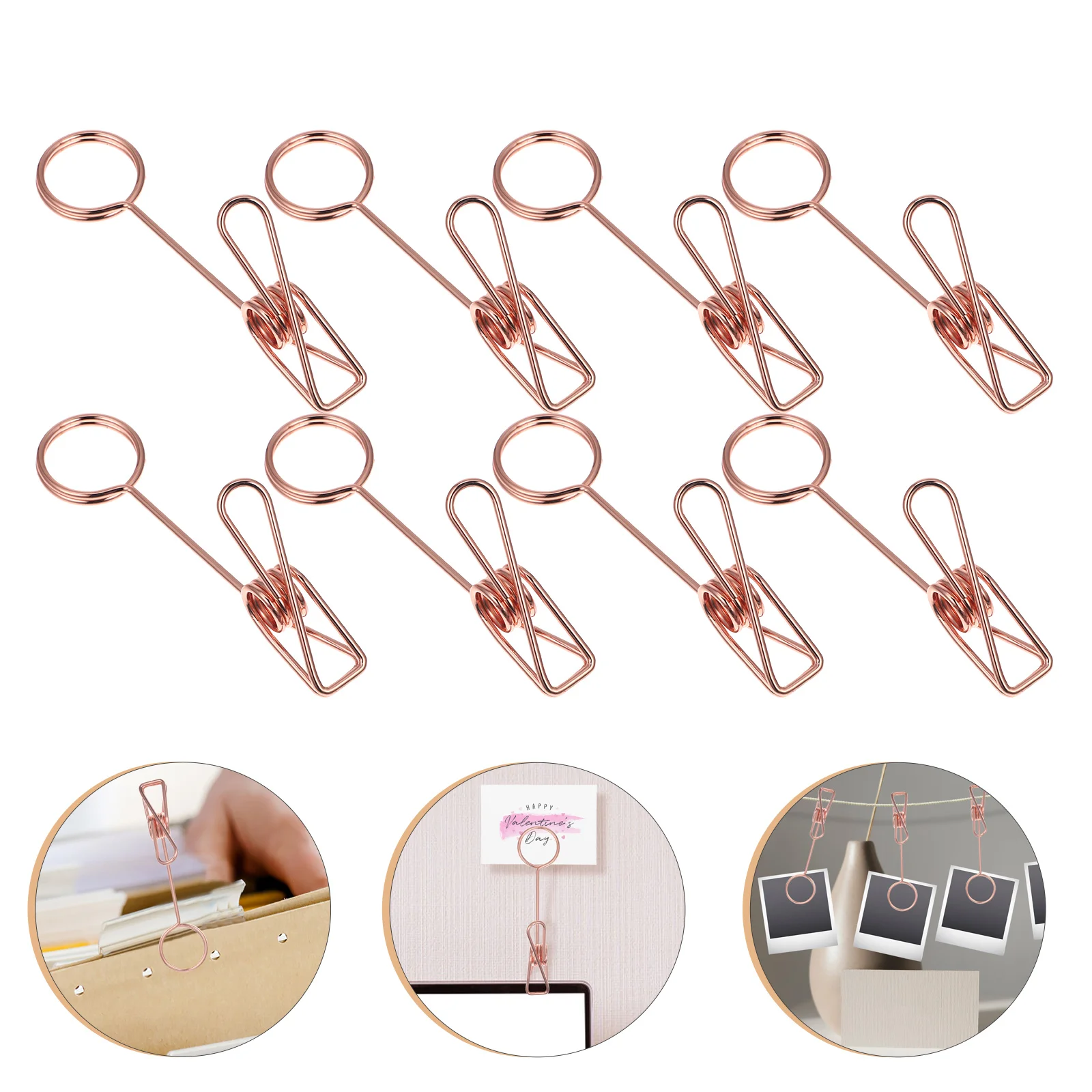 10 Pcs Photo Folder Business Card Holder Metal Products Display Clip Iron Picture Stand Memo