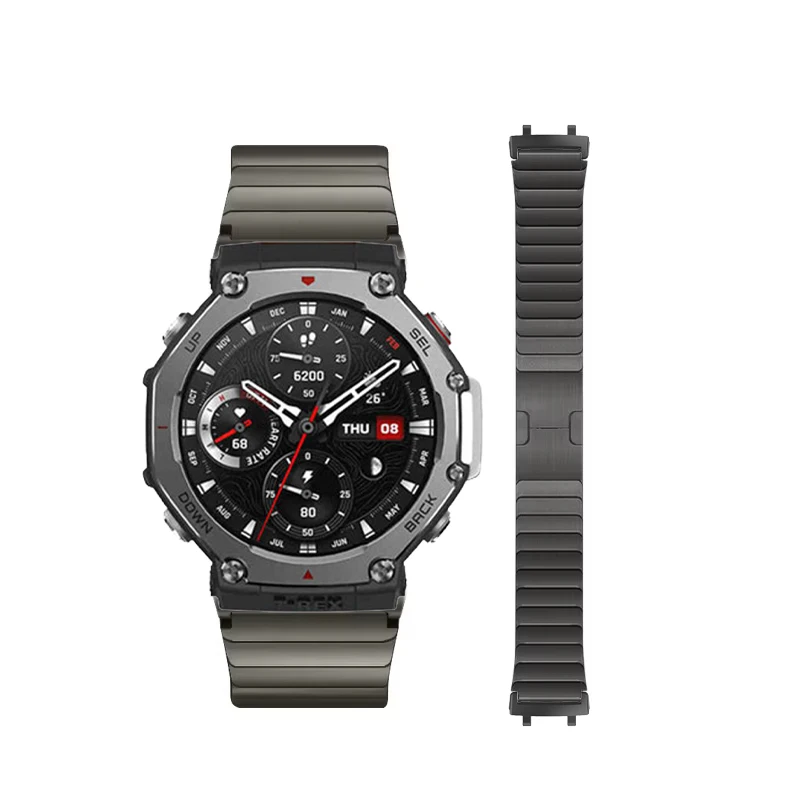 Cinturino in acciaio inossidabile per Amazfit T-Rex 3 Smart Watch Bracciale in metallo di lusso per Xiaomi Huami Amazfit T-REX 3 cinturino da polso Correa