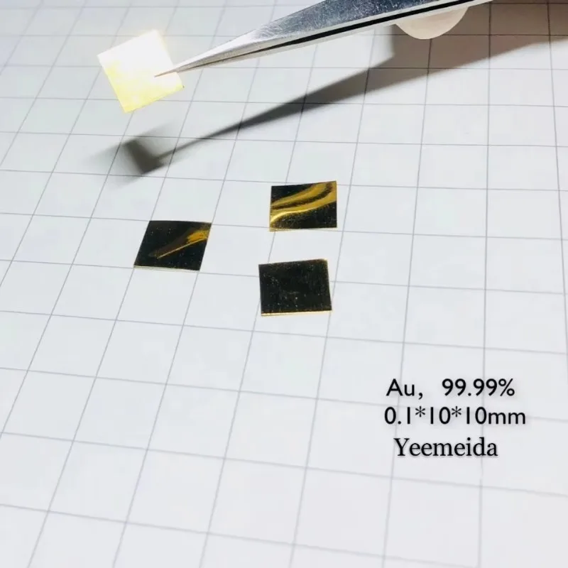Au Sheet 99.99% High Purity Au Metal Sheet for Element Collections
