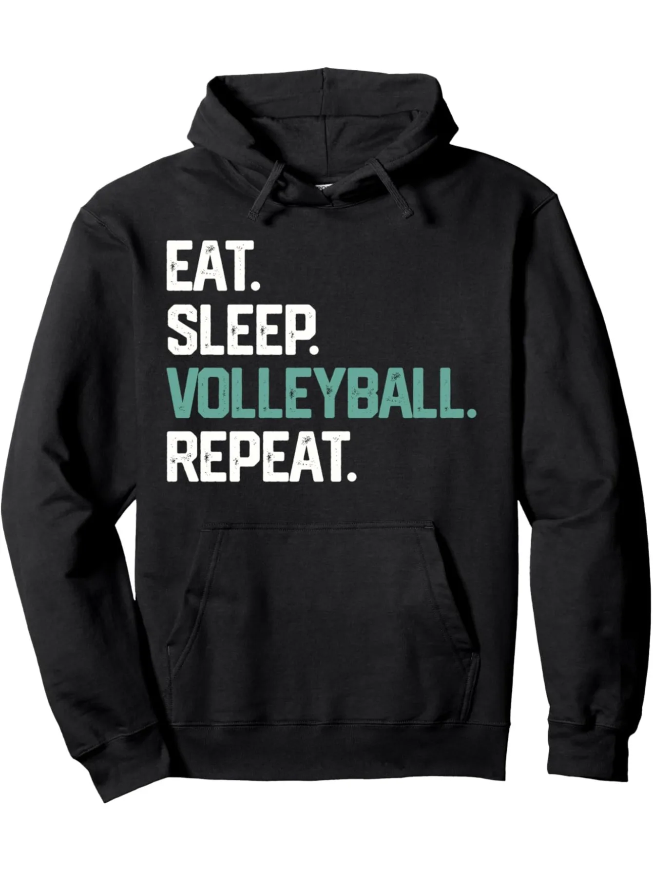 

Волейбольный пуловер с петлями для еды и сна для подростков, повседневная свободная и модная толстовка с капюшоном и длинными рукавами