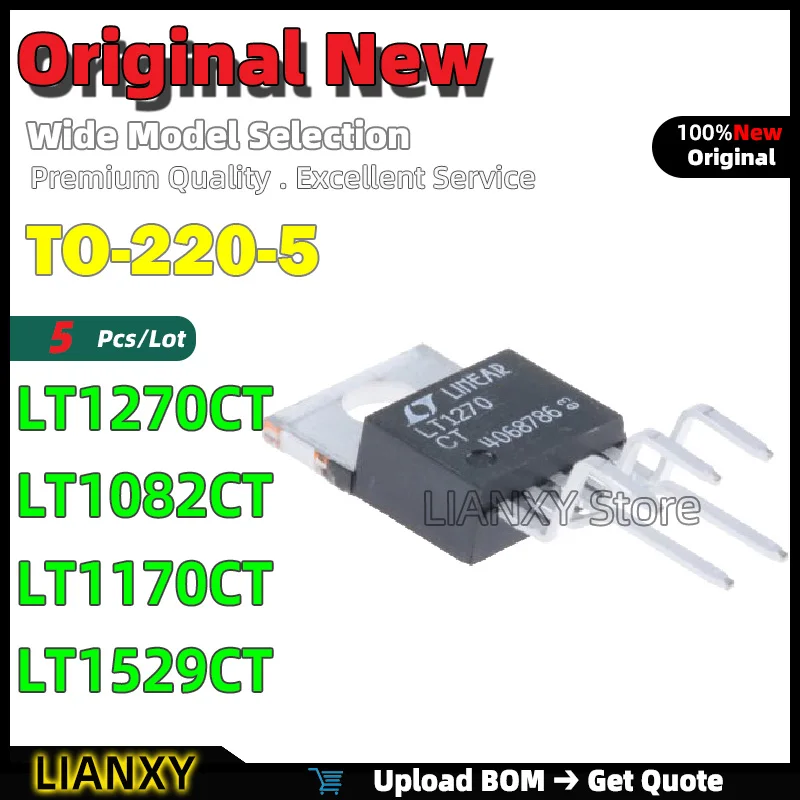 

5pcs TO-220-5 LT1270CT LT1082CT LT1170CT LT1529CT Boost converter New Original