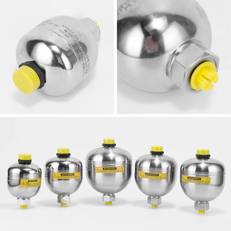 Manufacturer Wholesale Diaphragm Accumulator 0.32L Stainless Steel Accumulator Pressure Buffer Precision High Pressure Seal