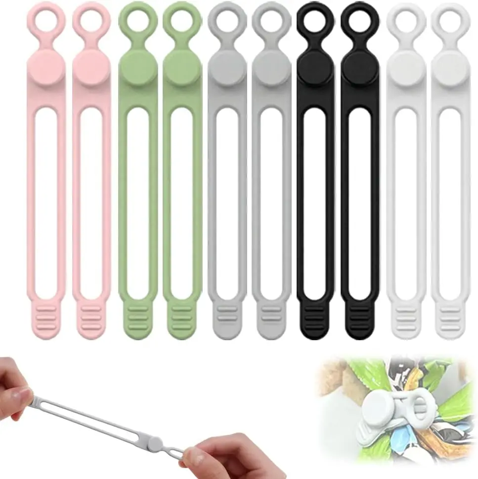 

Силиконовые кабельные стяжки-органайзеры для проводов, многоразовые, для организации кабелей, проводов, наушников, для путешествий, дома, офиса, цветные, для ПК