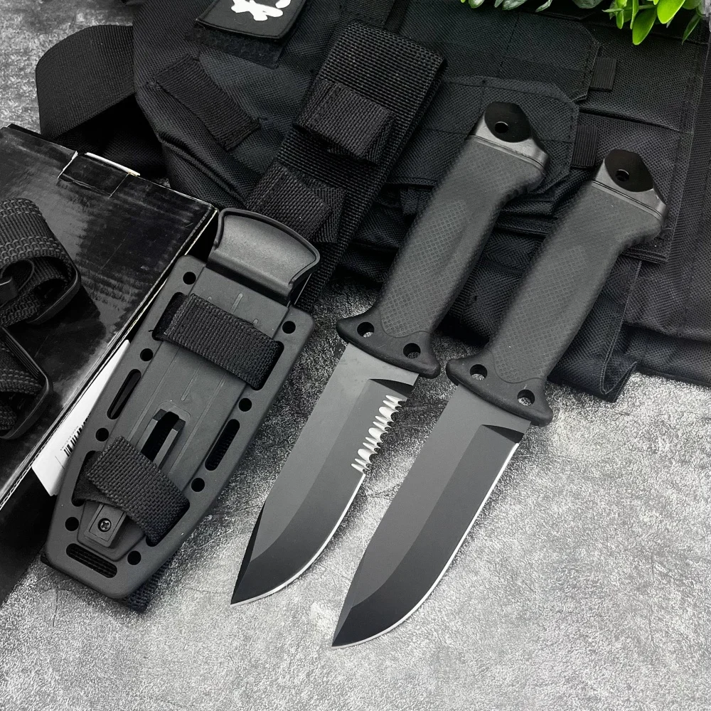 

GB 1400 Tactical Fixed Blade knife with Sheath 8Cr13Mov Blade Outdoor Portable Cutting Hunting Knife Fishing Rescue EDC Tools