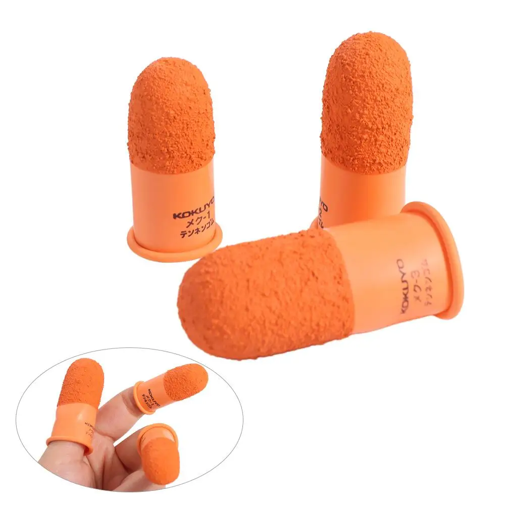 

Multi-purpose Non-slip Finger Cover Counting Anti-static Fingertips Protector Gloves Natural Rubber Reusable Orange Finger Cots