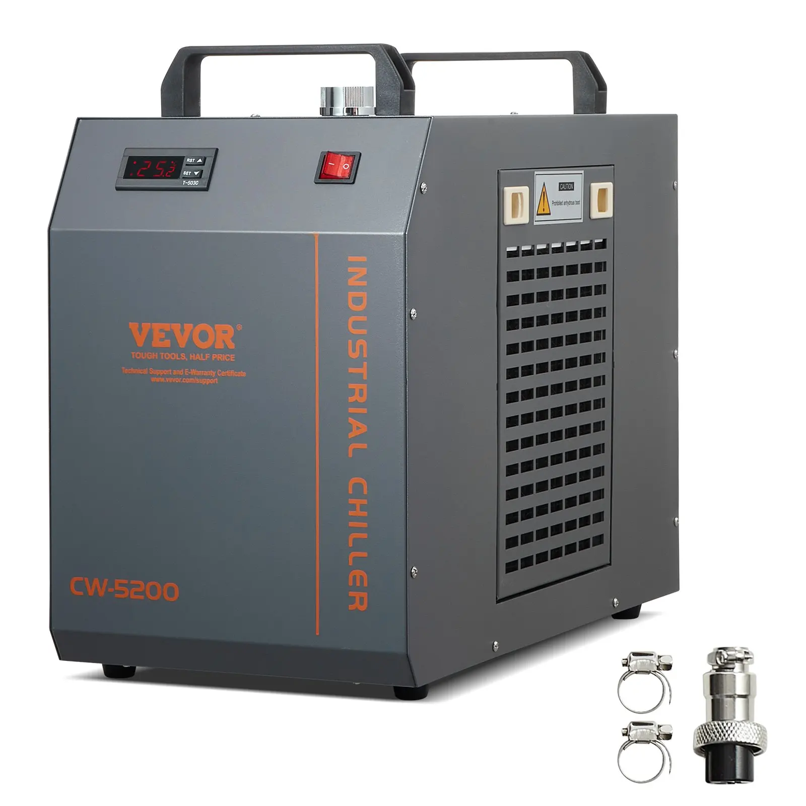 VEVOR CW-5200 Industrial Water Chiller w/ Built-in Compressor, High-Efficiency Cooling System Laser for Engraving Machines