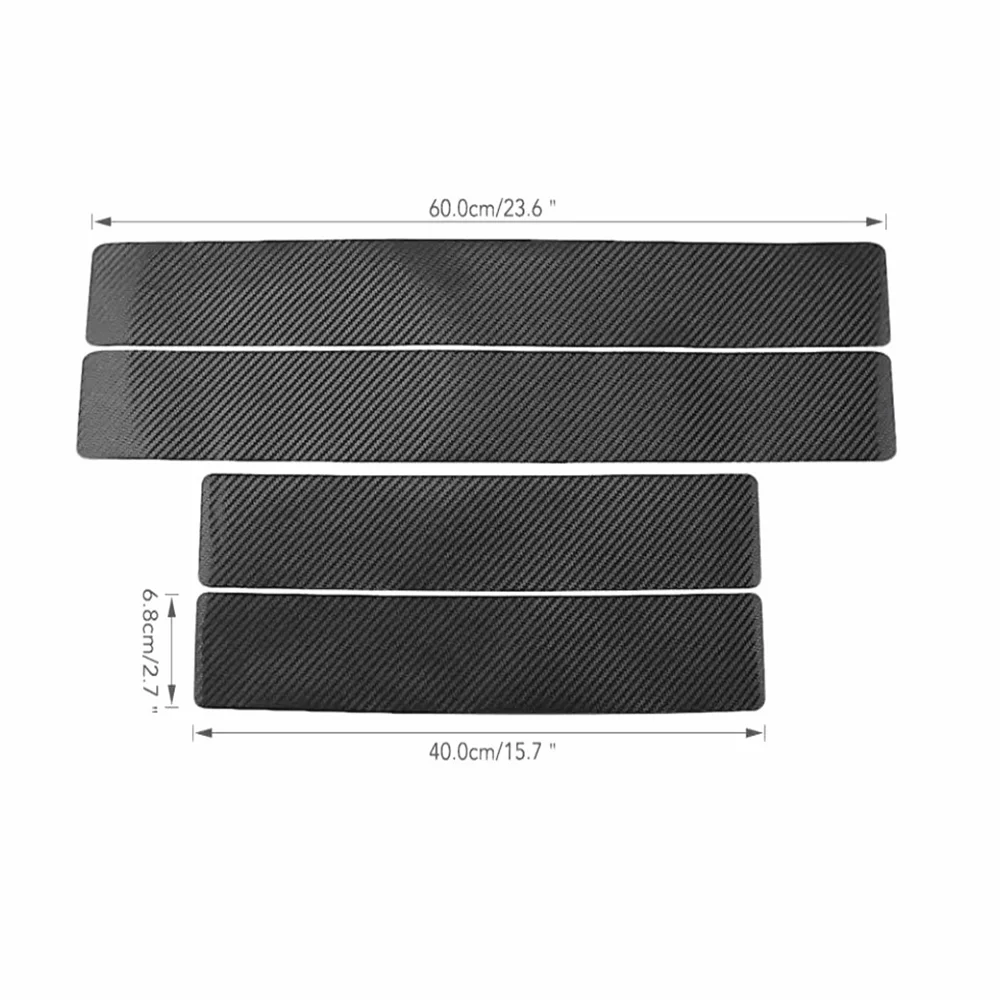 Pegatinas de fibra de carbono para el umbral del coche, para Renault Megane 2 3 Duster Logan Captur 2016 Laguna 2 Clio Fluence Kadjar Duster