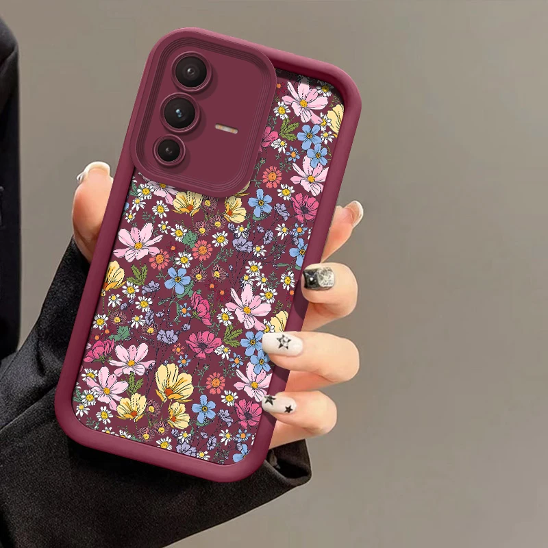 حافظة لهاتف شاومي بوكو C61 C55 C51 C50 C40 C31 M7 4G M6 Plus M5S M4 M3 Pro M2 C65 غطاء مطبوع عليه زهور