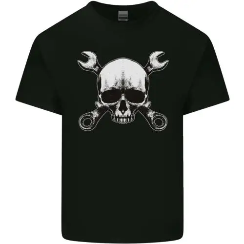 

Spanner Skull Mechanic Car Biker Motorbike Mens Cotton T-Shirt Tee Top