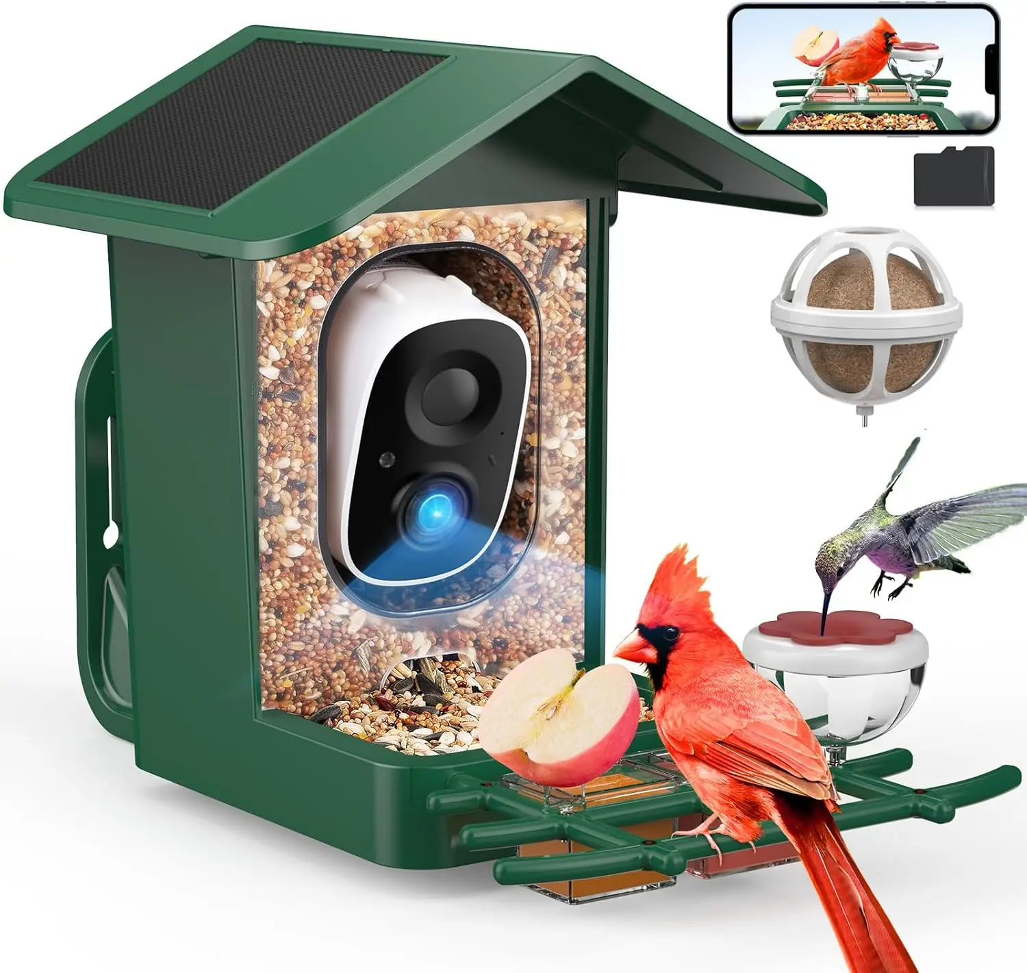 

PeckCam Solar Bird Feeder with AI Camera, 2K HD Auto-Capture & Notifications, 32GB Card Included, Gift for Bird Lovers