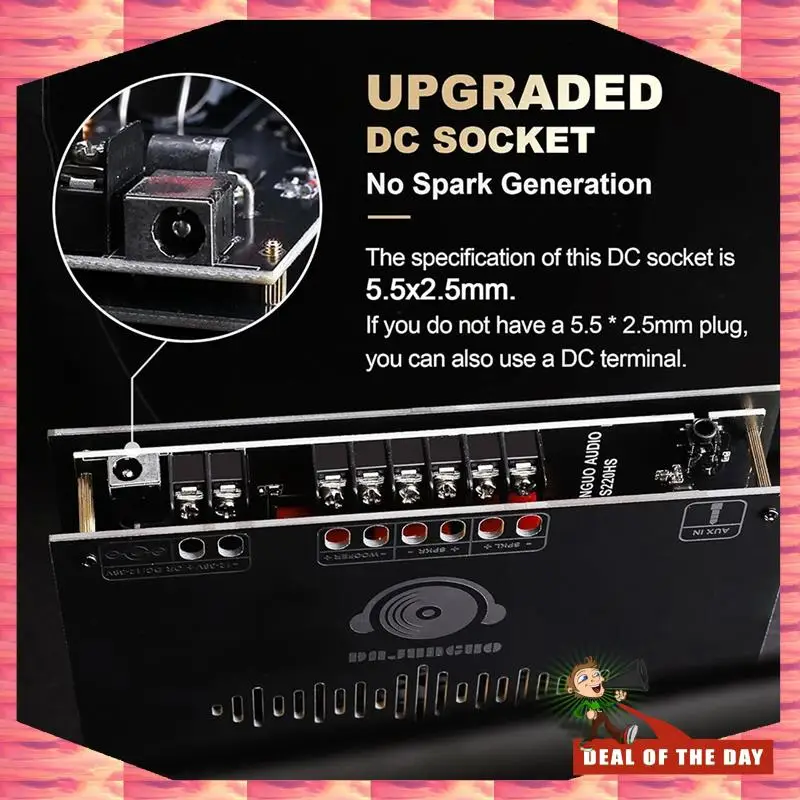 24-Hour Delivery DAJUNGUO 1Set S220HS Bluetooth Power Amplifier Board, 2.1 Channel 12V-38V Audio Power Amplifier Module