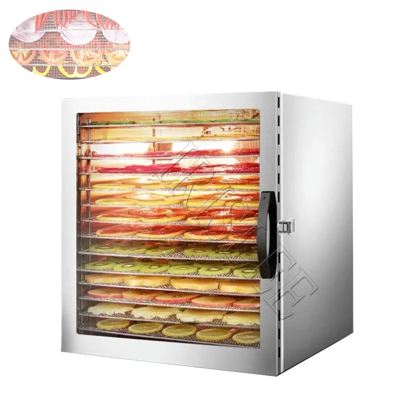 Secador de aire para deshidratación de alimentos, fruta comercial, frijol Soluble, 10 capas