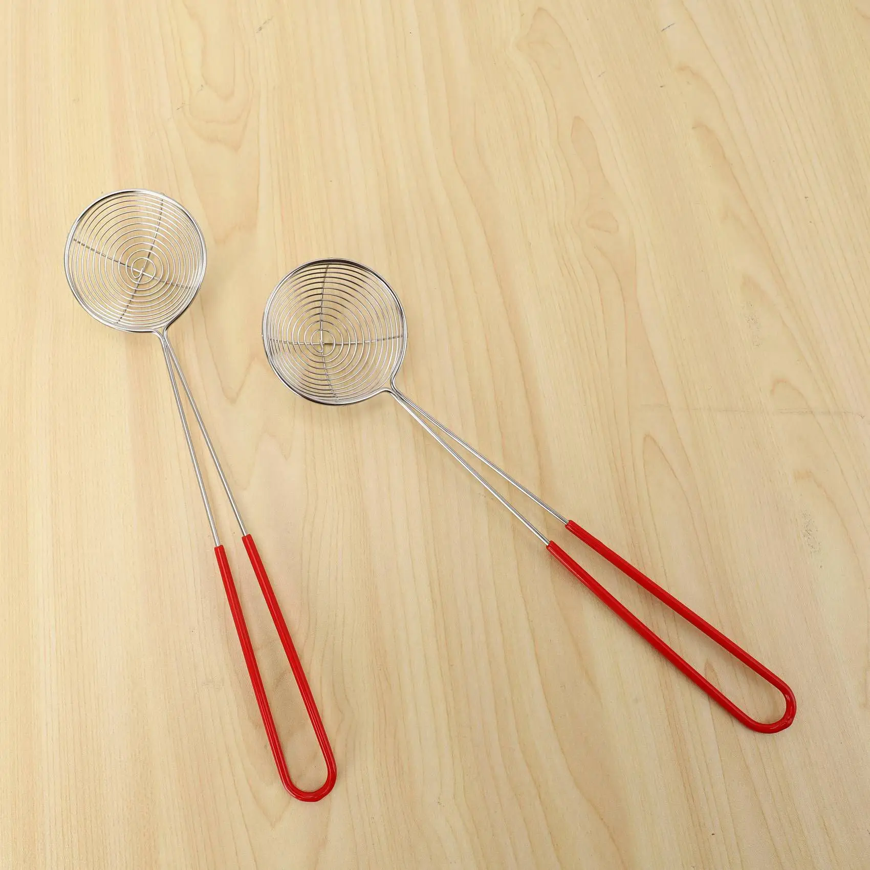LICE-16 Pieces Stainless Steel Spider Strainer Spoon Small Wire Skimmer Colander For Hot Pot, Tortellini And Meatball