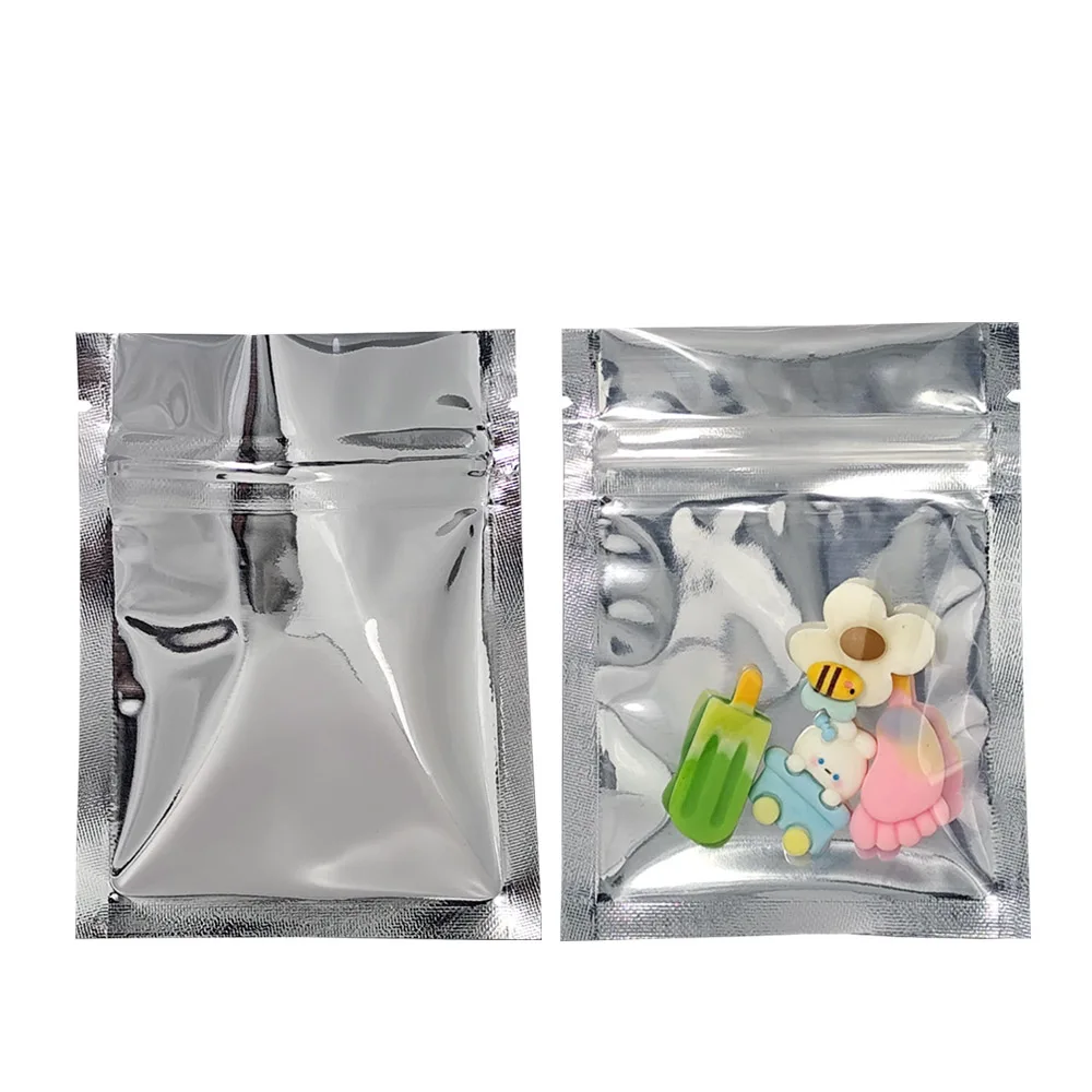 

Resealable Clear Zip Aluminum Foil Bag Self Seal Translucent Plastic Dried Food Snack Gift Display Package Bags