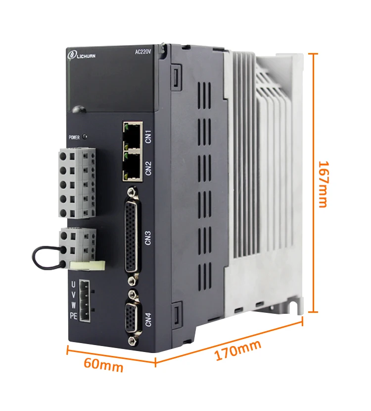 Servo Motor 400w 17 Bit Absoulted Encoder Nema24 Cnc Servos 60mm 200~240V Single Phase/3ph For Milling Machine