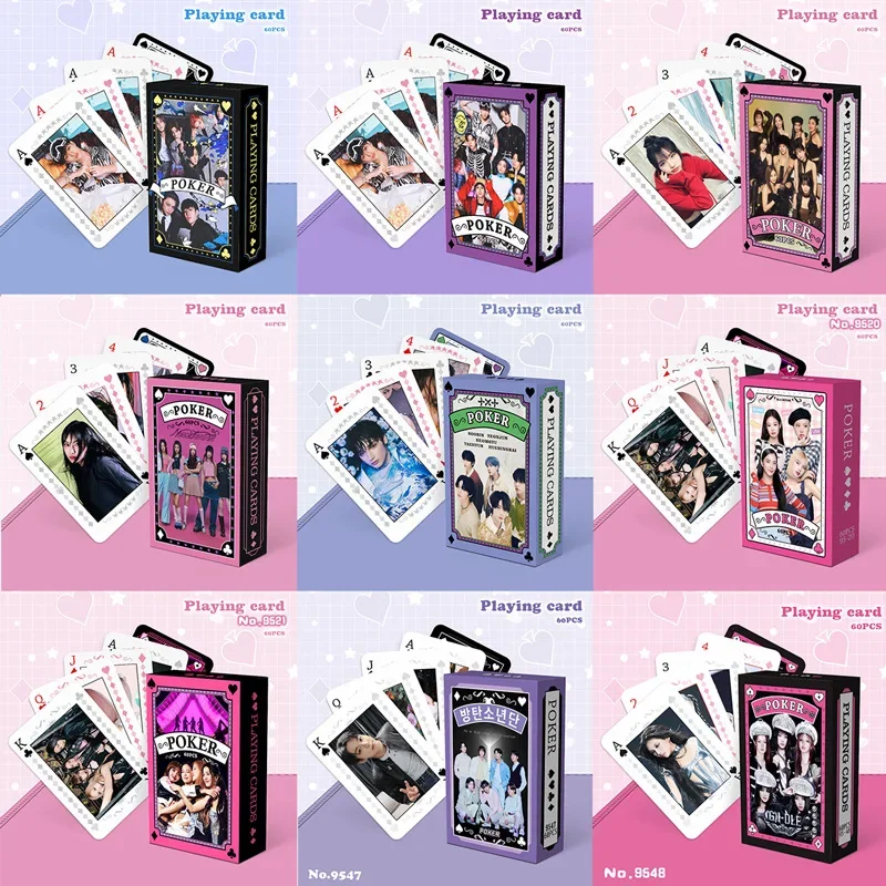 

Summary Link Celebrity Peripheral Cards BT B P Album SK Poker Board Role-playing Games(BRPG) 60PCS Double Sided Playing Cards