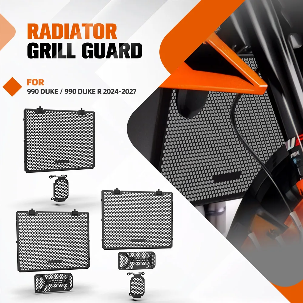 For 990 Duke / 990 Duke R 2024 2025 2026 2027 Motorcycle Radiator Grille Guard Cover Grill Oil Cooler Rectifier Guard Protector