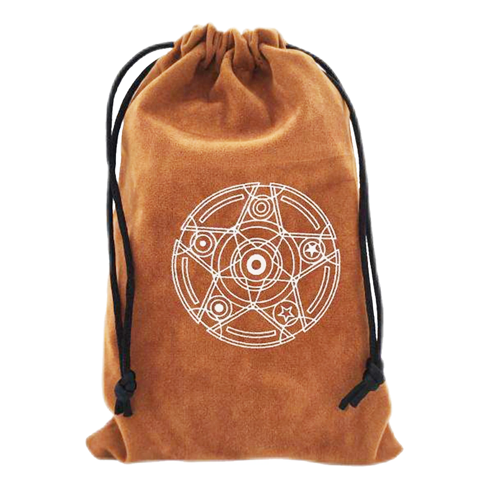 Moon Star Printed Tarot Bag Storage Pouch with Drawstrings for Tarot Enthusiasts Velvet Pouch for Tarot Card Runes Storage