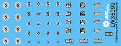 AM-WORKS LW35099 1/35 Vehicle Dials & Placards Kubelwagen & Schwimmwagen - Decals
