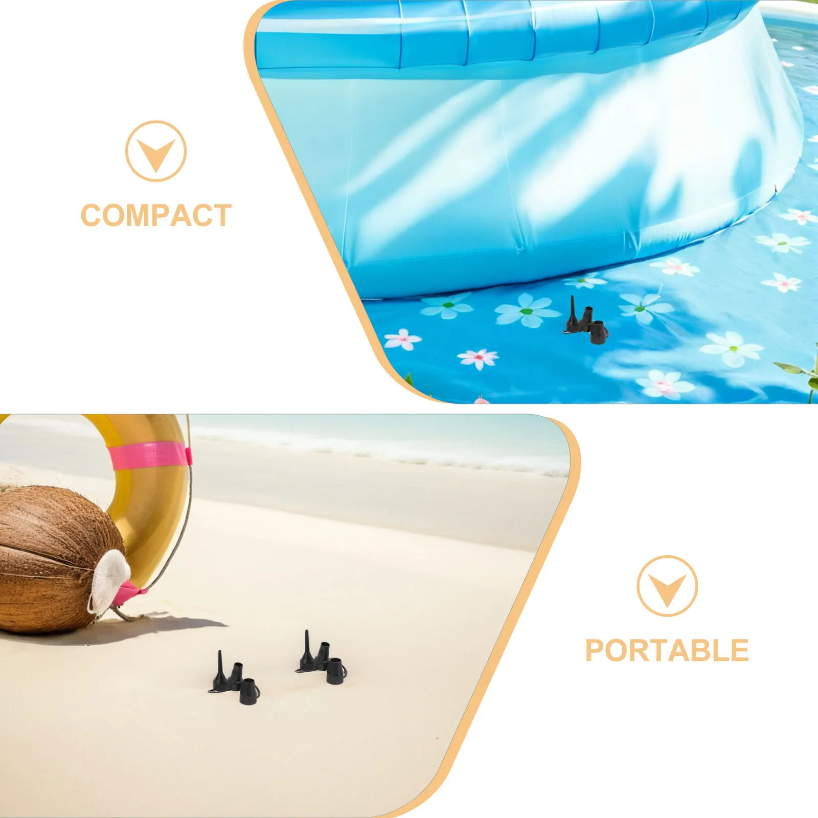 16 قطعة محولات المضخة القابلة للنفخ البلاستيك استبدال الفوهات مرتبة هوائية أريكة بركة فوهة المضخة الهواء استبدال مانعة للتسرب