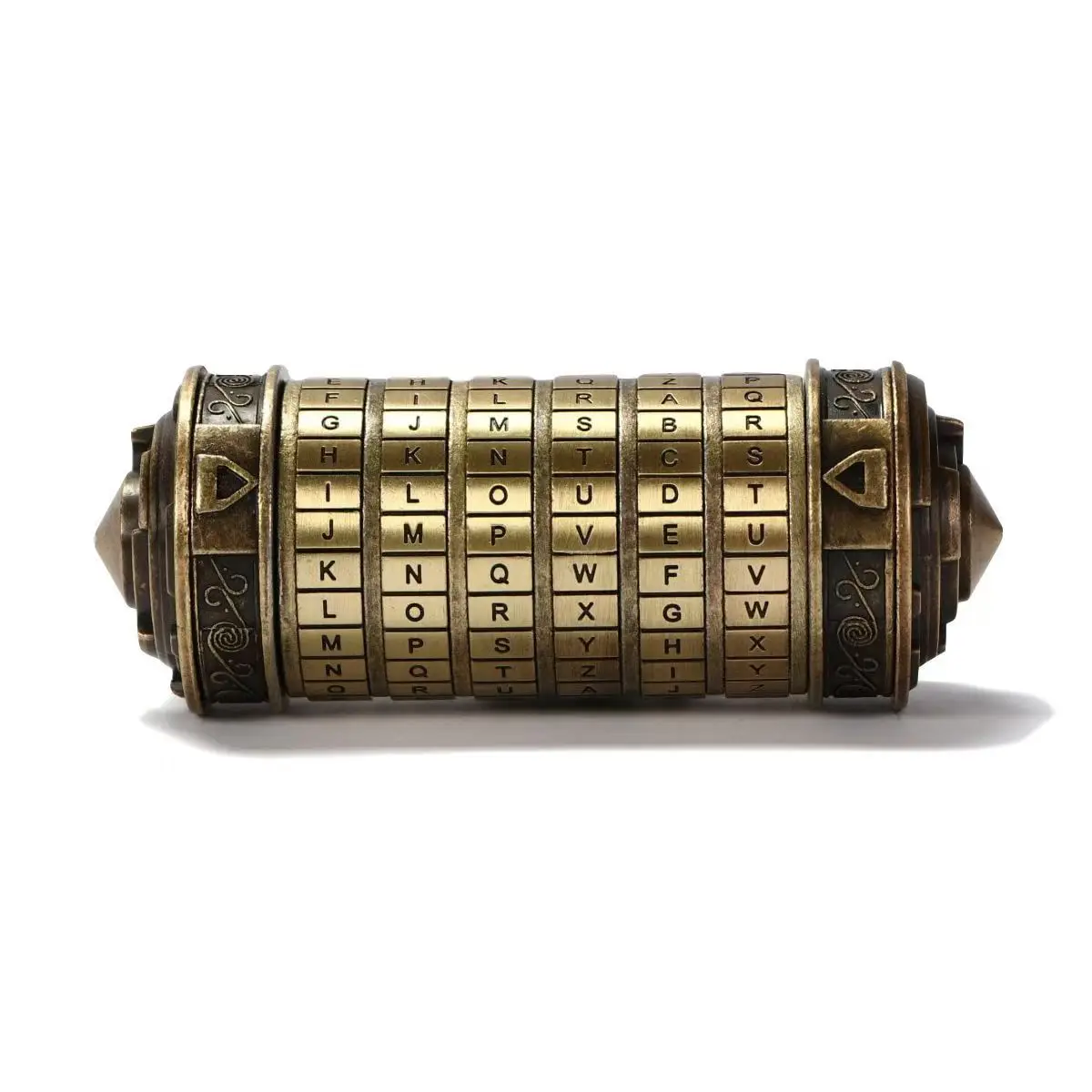 BRONZE Leonardo Da Vinci Code Toys Metal Cryptex Locks for Wedding Gifts Valentine's Day Gifts