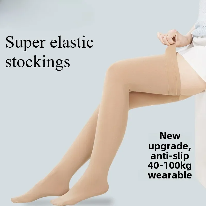 

New Large Size Stockings Women Jk Shape Legs Spring&autumn Silicone Non-slip Lengthening Thigh Socks