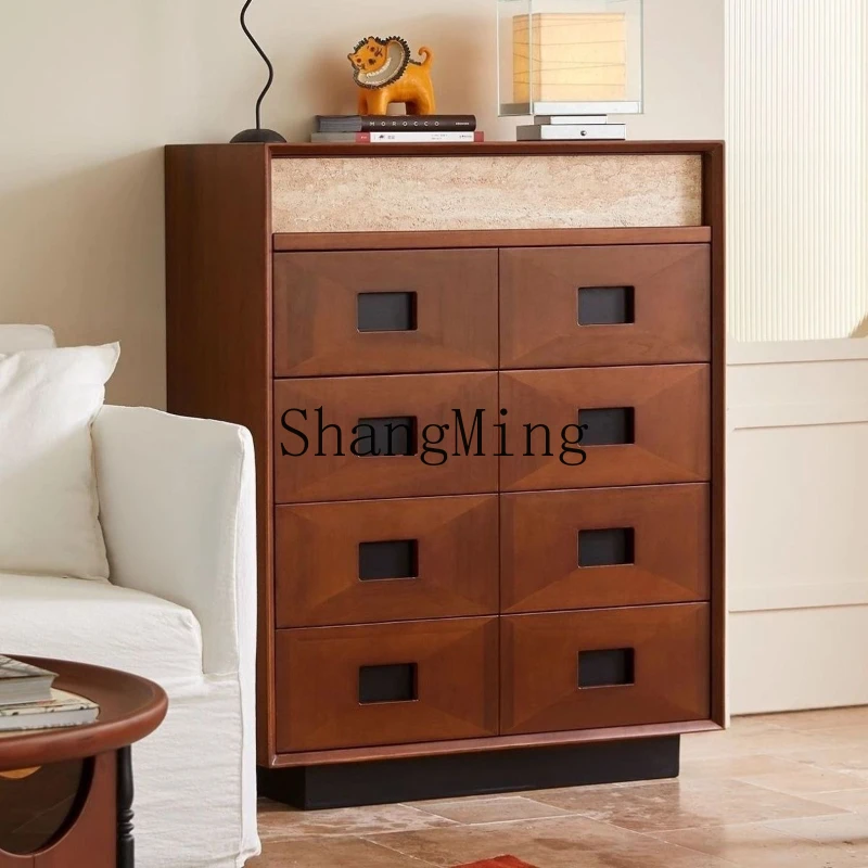 

FG solid wood living room, bedroom retro wall storage, bedside locker, small side cabinet next to TV