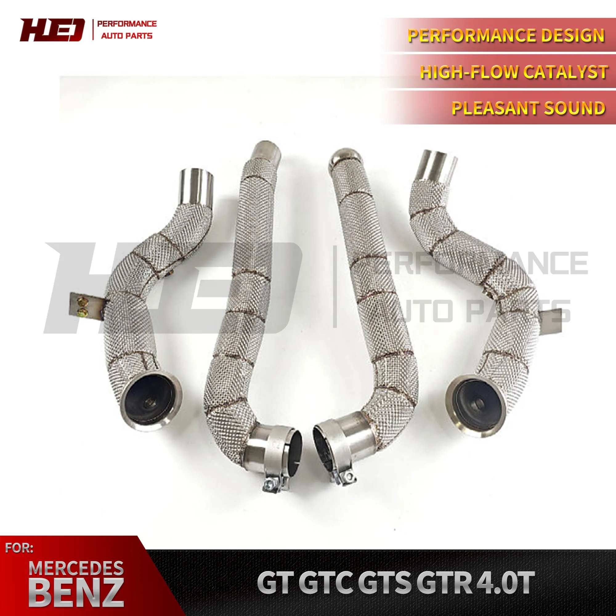 Exhaust Catted Downpipe for AMG GT/GTC/GTS/GTR OPF 2015+ with Heat Shield