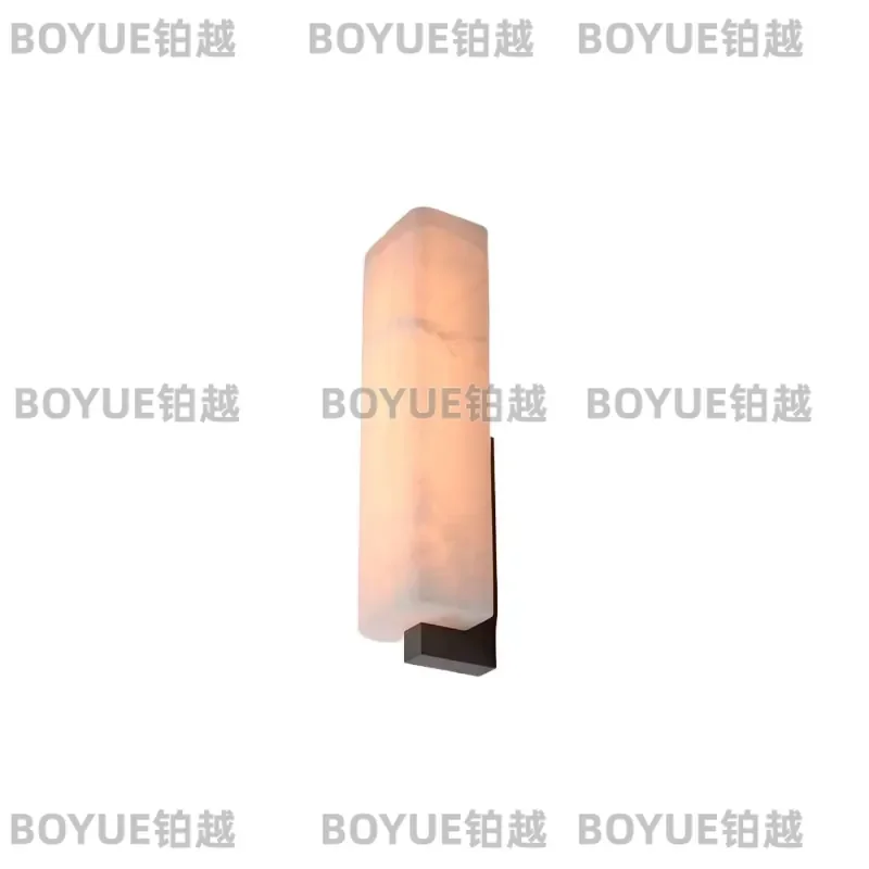 Luxury Marble Wall Lamp Modern Minimalist Bedside Light for Bedroom Living Room Background Decor High End Atmosphere Sconce