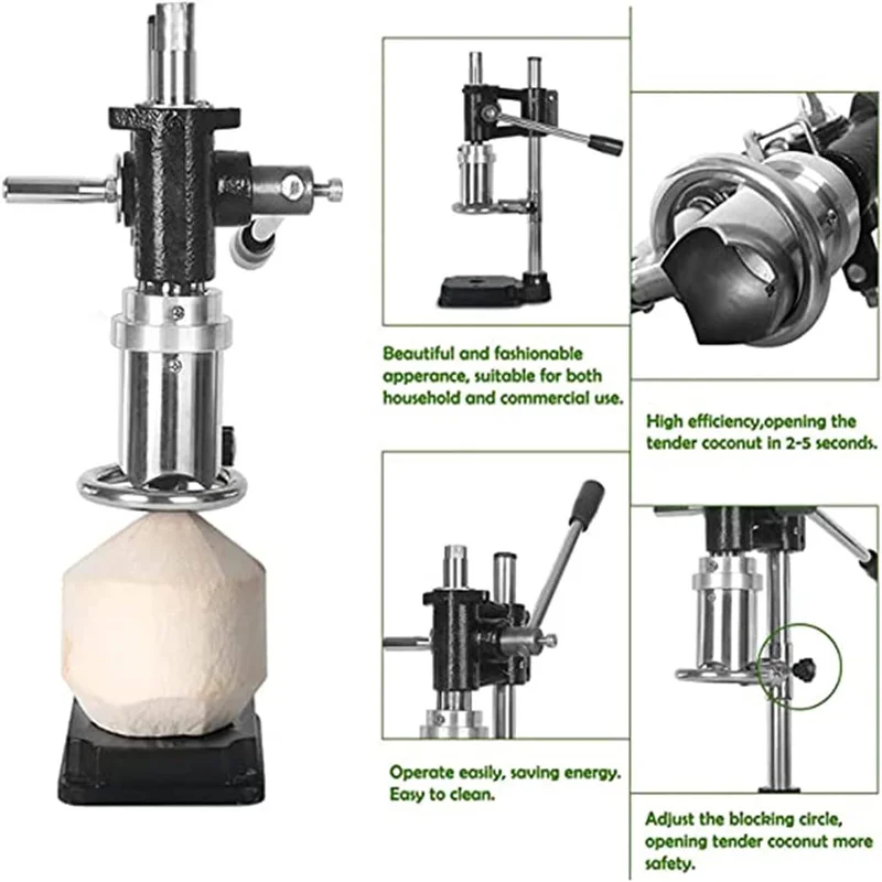 Commercial Fruit Shop Manual Stainless Steel Coconut Uncapping Machine