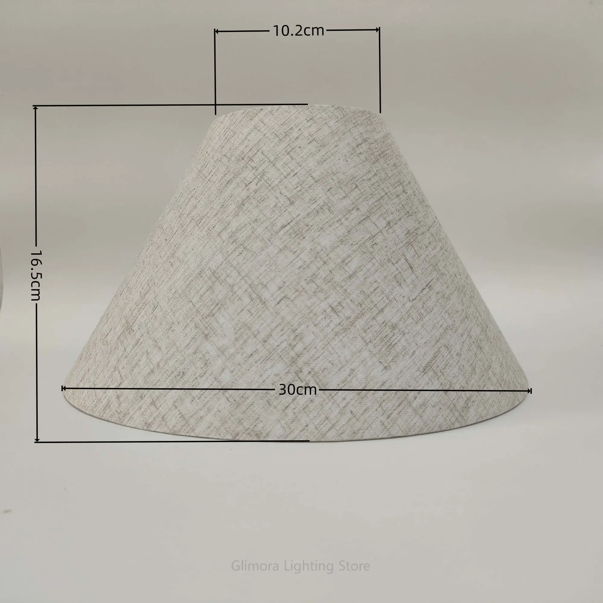 Linen Cone Lampshade for Table Lamp, Natural Beige Cover for E27 Socket, Minimalist Bohemian Replacement for Floor Light DIY