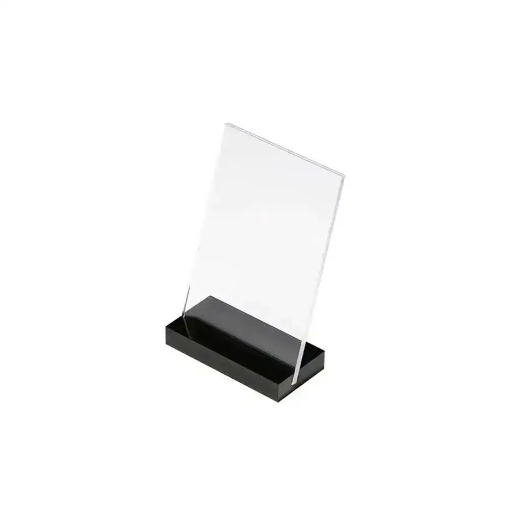 5pcs 90*60mm Acrylic Sign Holder Display Stand Slant Back Desk Sign Holder Frame Label Display Desk Sign Stand Holder