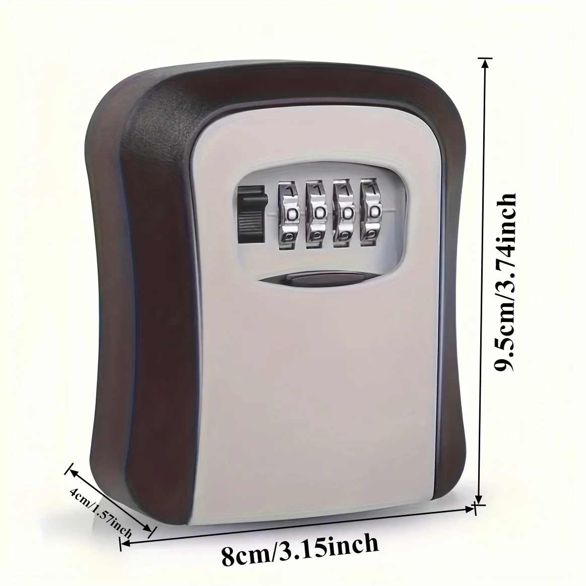 Ultra-Safe Flip-Top Key Lock Box with Sliding Cover – Holds Up to 8 Keys, Features a Combination Padlock with Customizable Code