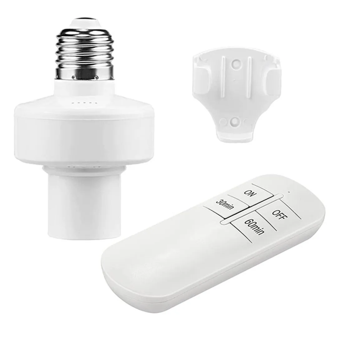 

E27 to E27 Remote Control Light Bulb Socket Wireless Light Socket Switch Kit 110V 220V E26/E27 Base Holder with Timing On Off