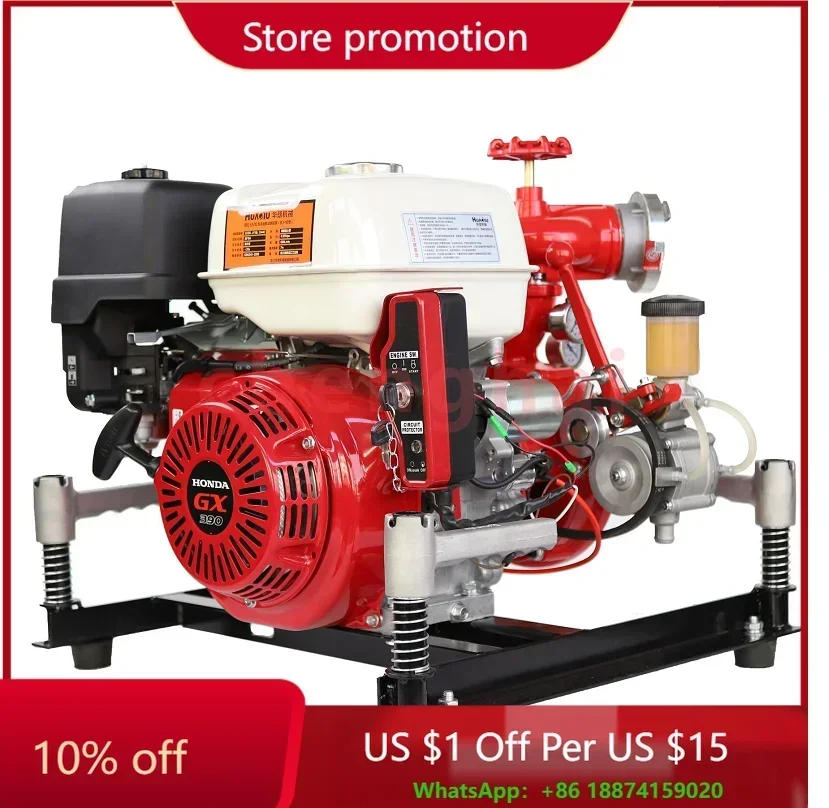 High quality firefighting equipment gasoline portable fire fighting pump with Honda engine