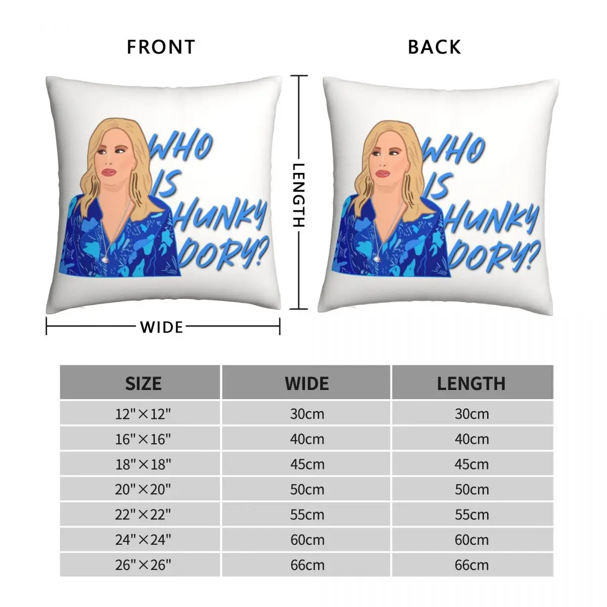 Who Is Hunky Dory Pillowcase Polyester Linen Velvet Pattern Zip Decor Pillow Case Car Cushion Cover