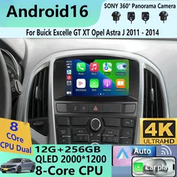 Android 16 Car Radio For Buick Excelle GT XT Opel Astra J 2011 2012 2013 2014 Wireless Carplay Auto Multimedia Stereo Player DSP