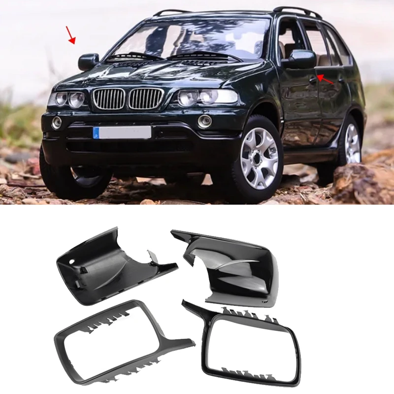 

Car Side Rearview Mirror Cover Door Mirror Cover For BMW X5 E53 1999-2006 Car Replacement Spare Parts