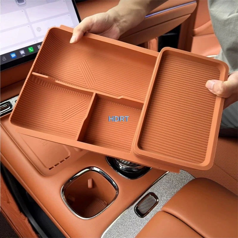 

For GAC Trumpchi S7 GS7 2025 + Car Style Center Console Storage Box Dust Proof Pad Compartment Organizer Tray Cover Accessories