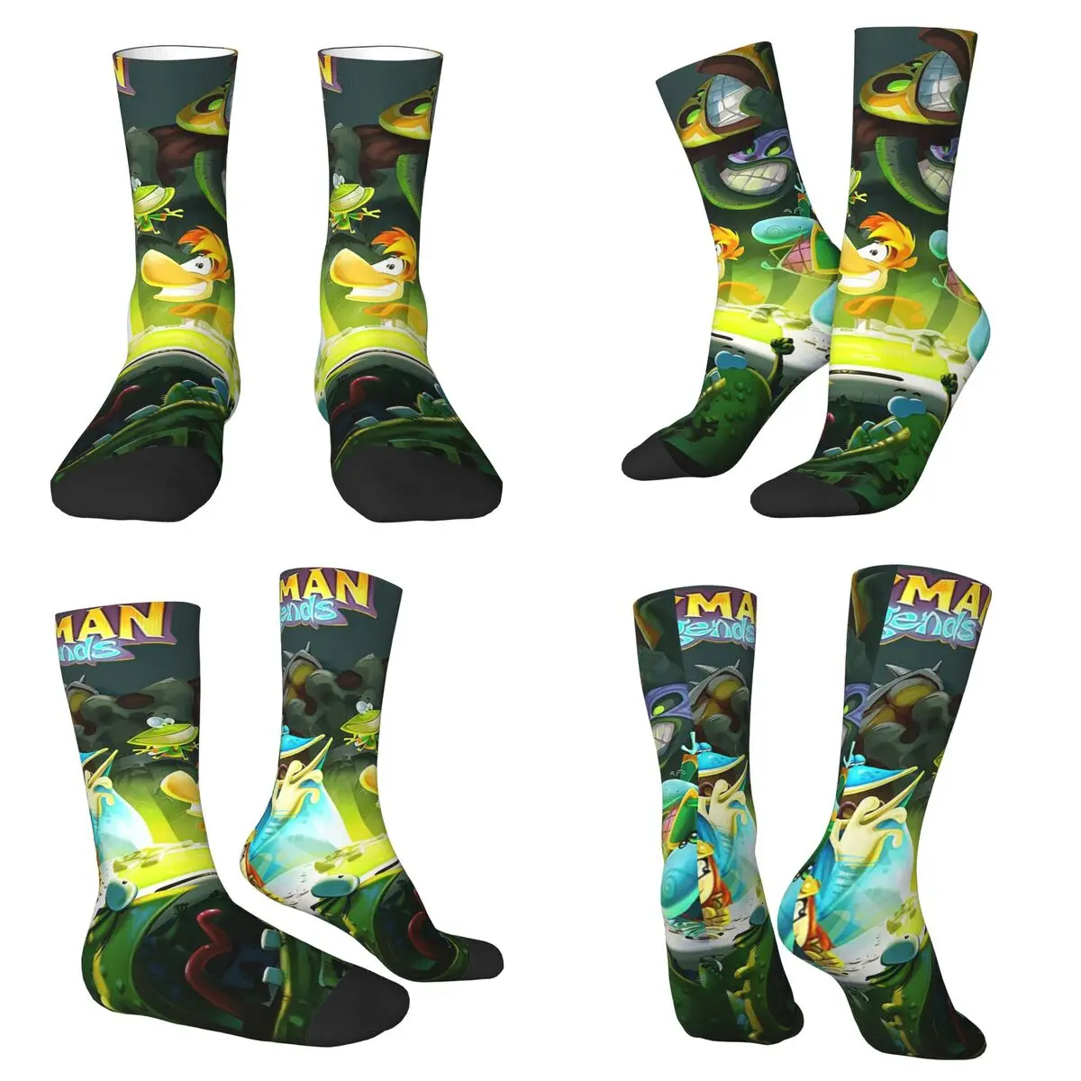 Cartoon Games Rayman Legends Socks Harajuku Sweat Absorbing Stockings All Season Long Socks for Man Woman Valentine's Day Gifts