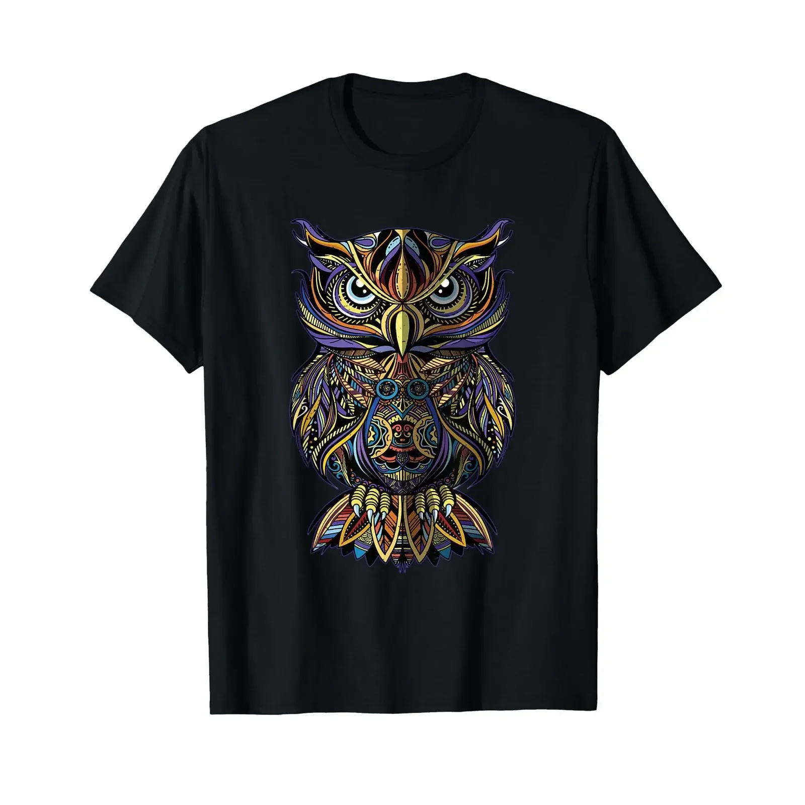 Cool Geometric Owl Unique Avian Architecture Art T Shirt vintage Washed Unisex Slightly Stylish Versatile homme graphic