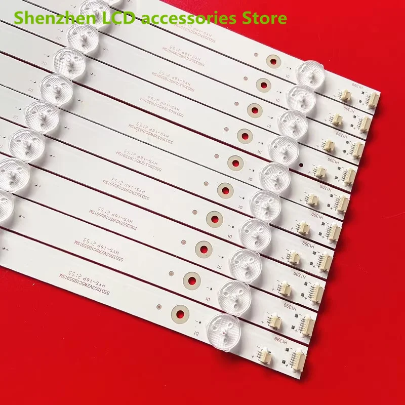 10 ชิ้น/ล็อตสำหรับHisense 55 นิ้วบาร์LCD TV Backlightบาร์Hisense _ 55_HD550DU-E31_10X5 56 ซม.5LED 100% ใหม่