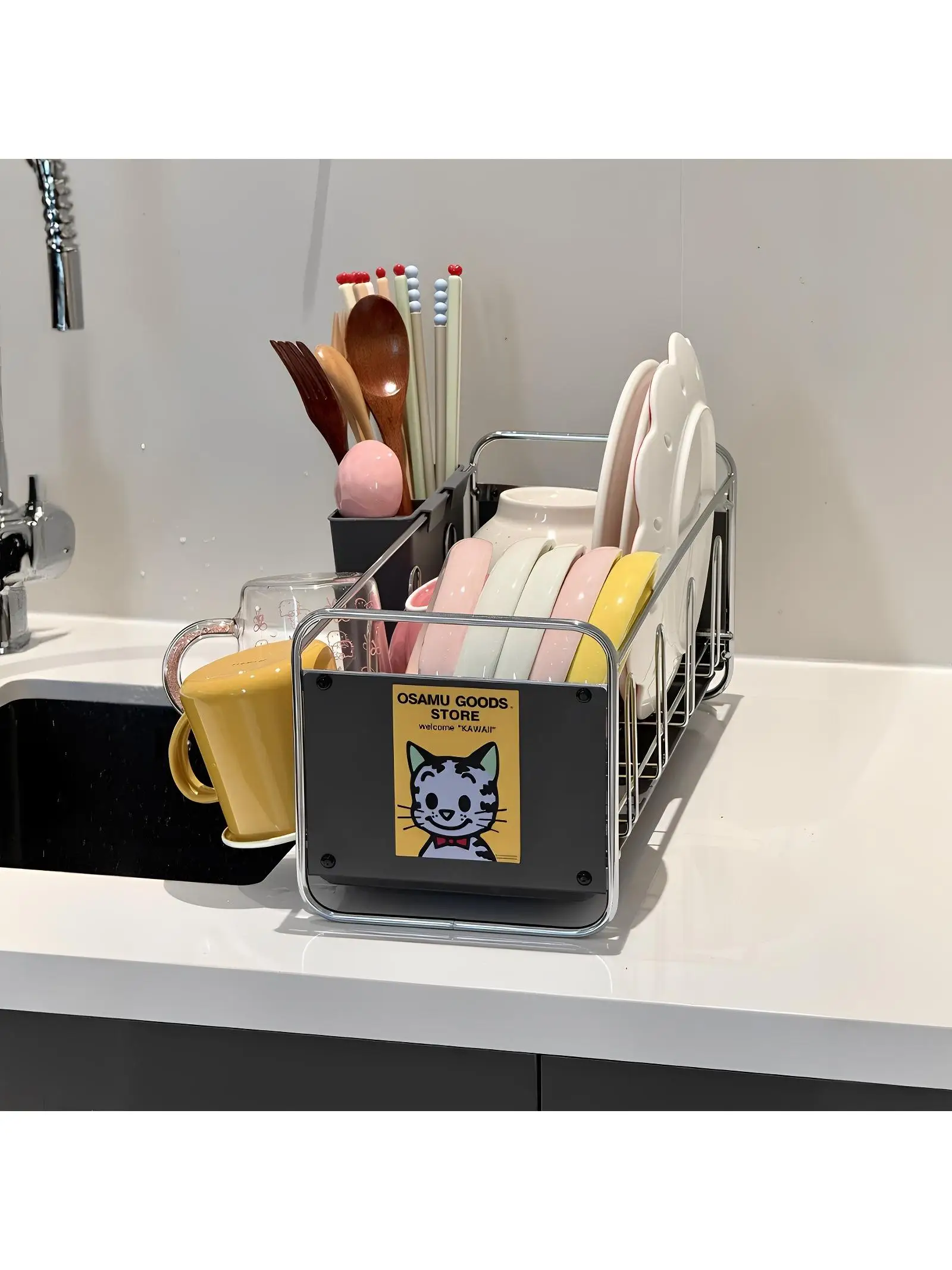 

Многофункциональный органайзер для кухонной утвари и посуды, для хранения тарелок и мисок, для дома, для небольших помещений